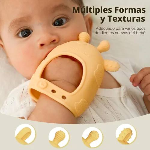 Miniatura 4 de Momcozy Juguetes mordedores para bebés Juguetes para la dentición del bebé Alivio de la dentición del bebé Juguetes mordedores de silicona