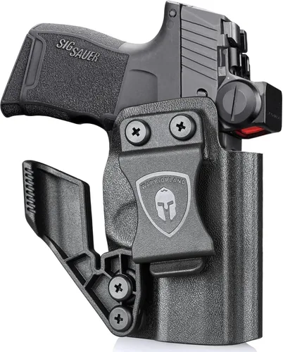 Miniatura 11 de Funda WARRIOLAND IWB de Kydex con corte óptico y garra, ajuste selecto para Glock 17/19/ 19X/ 43X/ 26/MOS, P365/P365X/ P365XL/ P320, Hellcat