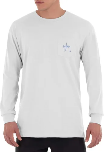 Miniatura 2 de Guy Harvey Camiseta de manga larga con bolsillo de Billfish Collection para hombre
