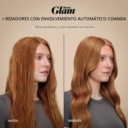 Miniatura 10 de Shark Glam Cerámico y potente sistema de secado y peinado con aire, con plancha Silki y alisador de brillo Shark Glossi, para secar, rizar, alisar