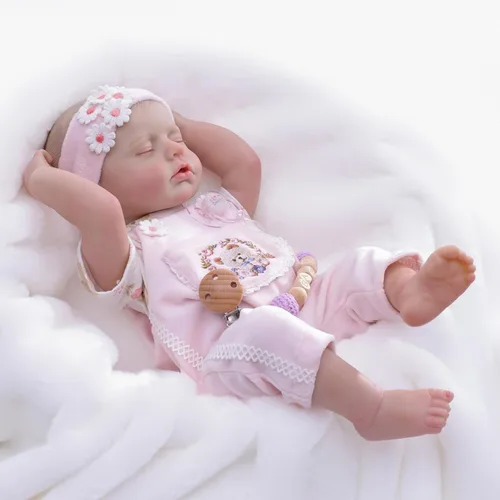 Muñecas Reborn de bebé – Muñecas de bebé reales de 20 pulgadas que se ven reales, muñeca de cuerpo completo de vinilo para niña, recién nacida Rosa
