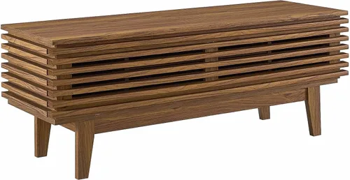 Miniatura 16 de Modway Render Soporte de Gabinete de Almacenamiento y Exhibición de Tres Niveles, Nogal