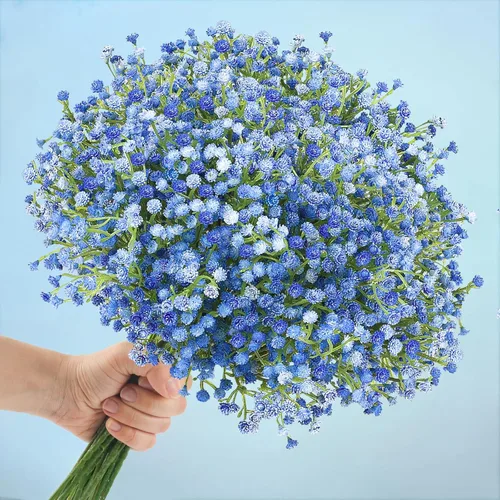 Miniatura 15 de N&T NIETING - Ramo de 10 flores artificiales de aliento de bebé, gypsophila falsa, toque real, arreglo de flores artificiales para bodas, fiestas
