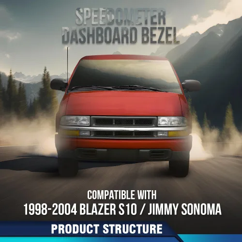 Miniatura 3 de PIT66 Bisel del Tablero de Instrumentos Cluster Bisel del Tablero Trim, Compatible con Chevy Blazer S10 GMC Jimmy Sonoma 1998 1999 2000 2001 2002