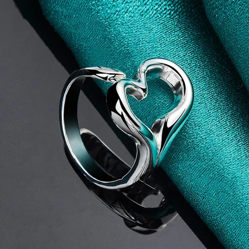 Miniatura 111 de Anillo de plata de ley 925, minimalista, ajustable, hecho a mano, para mujeres y niñas