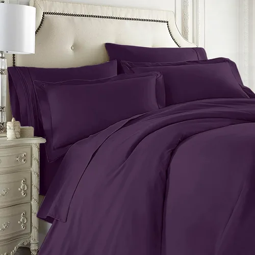 Miniatura 8 de Clara Clark Juego completo de ropa de cama de 5 piezas que incluye sábanas bajeras y planas, funda de edredón, fundas de almohada, individual, verde
