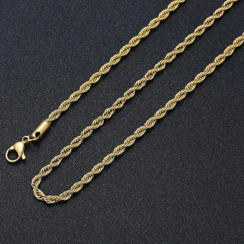 Miniatura 4 de Collar de espiga para mujer, collar de cadena plana de serpiente con relleno de oro de 14 quilates, collar de cadena de hueso de serpiente de 1.6
