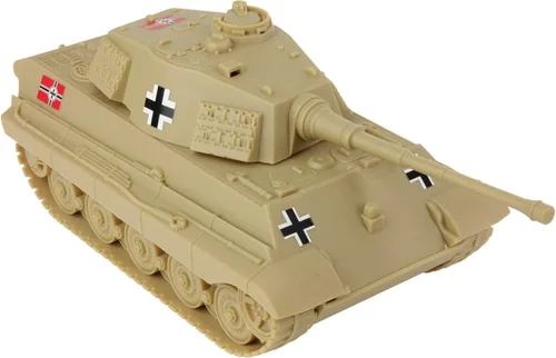 Miniatura 7 de BMC WWII Tanque de juguete gris alemán rey tigre a escala 1:32 para figuras de soldado de hombres del ejército de 2.126 in