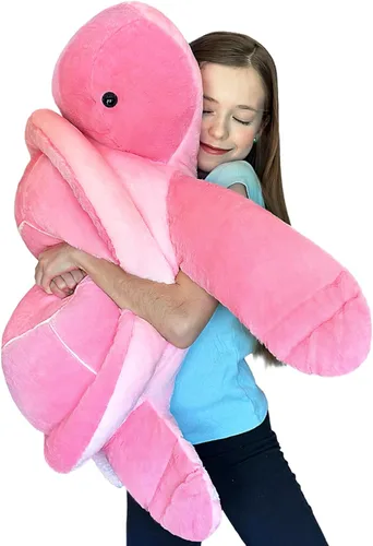 Miniatura 14 de MorisMos Peluche de tiburón gigante de 39 pulgadas, juguete de tiburón de peluche grande, almohada de tiburón suave para niños y niñas, cumpleaños