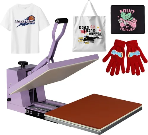 Prensa térmica de 16 x 24 pulgadas, máquina de prensa de calor manual para camisetas, máquina de prensado de camisetas para ropa, bolsas, cortina