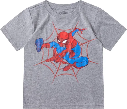 Miniatura 4 de Marvel Spiderman - Conjunto de camiseta con capucha y pantalones cortos para niños pequeños