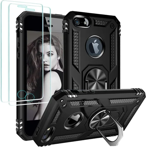 Miniatura 377 de Jeylly Funda para iPhone SE/Funda para iPhone 5S, Exterior de Plástico Duro que Absorbe Golpes + Interior de Silicona de Goma Defensor contra