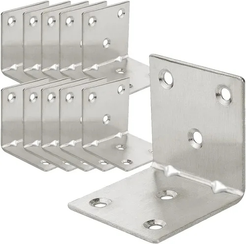 20 soportes en L de esquina de 1.5 x 1.5 x 1.5 pulgadas, soporte de esquina resistente para madera, soportes de ángulo recto, 1.575 in de ancho de