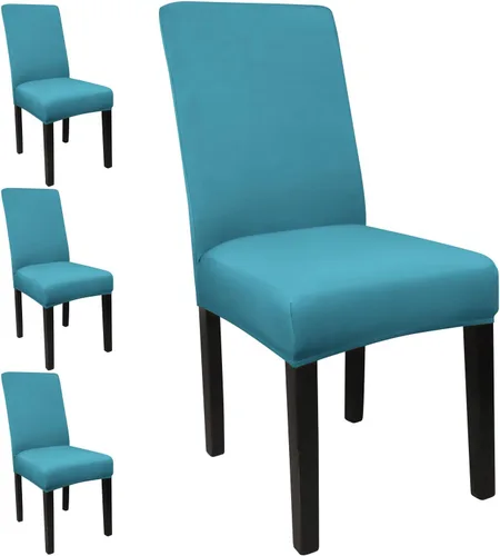 Miniatura 41 de JQinHome Juego de 8 fundas para sillas de comedor, fundas de alta elasticidad extraíbles y lavables, fundas protectoras de asiento para silla