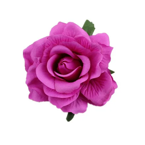 Miniatura 5 de Broche de flores para el pelo de rosa para mujer, para tocado de novia, bailarina flamenca, paquete de 10 unidades (mezcla de 10 colores)