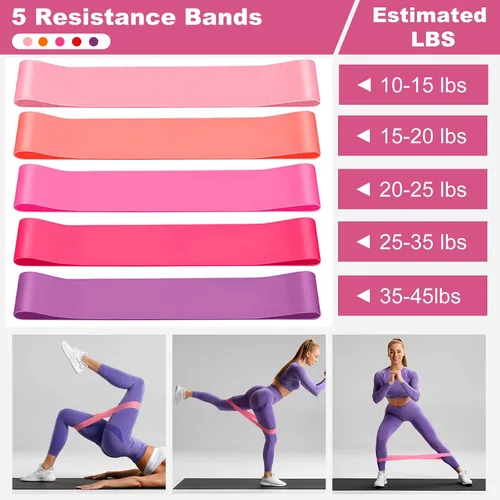 Miniatura 4 de Kit de pilates, equipo de pilates para entrenamiento en casa, juego de pilates para mujer con anillo de pilates de 13 pulgadas y bola, cinturón