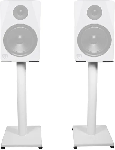 Miniatura 9 de Rockville RS21B - Soportes para altavoces de estantería de 21 pulgadas de acero, capacidad de 27 kg, gestión de cables, almohadillas anti-vibración
