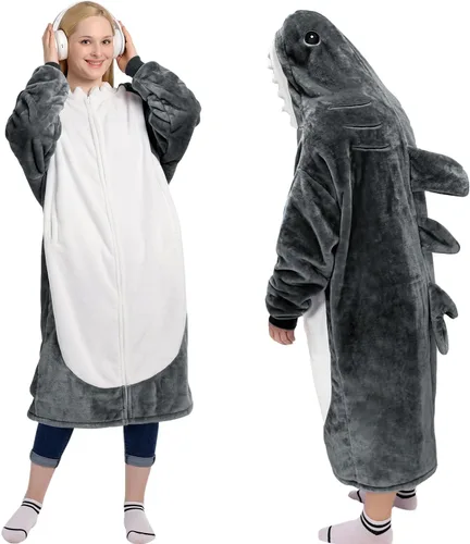 Miniatura 9 de Waitu Manta Ponible de Oso con Capucha, Divertidos Disfraces de Halloween, Regalos de Cumpleaños para Mujeres, Hombres, Niños y Niñas, Manta