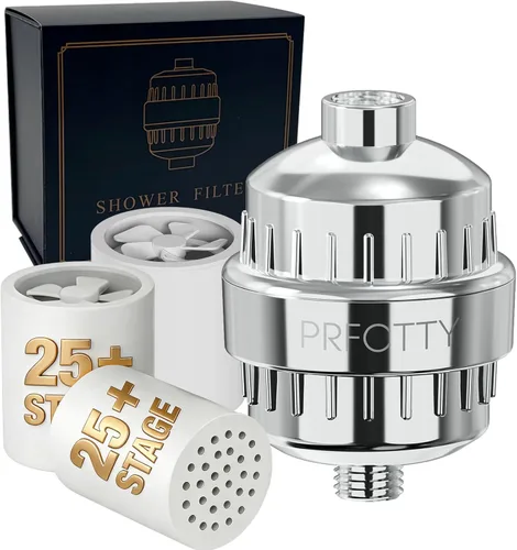 Miniatura 8 de El filtro de ducha de 25 etapas evita la acumulación de escamas, revitaliza la piel y las uñas con agua purificadora, suaviza el agua dura, 99%