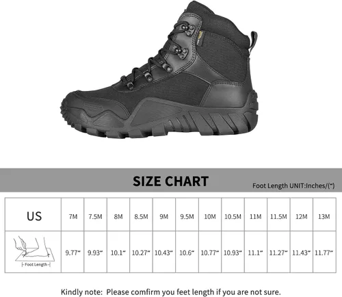 Miniatura 6 de FREE SOLDIER Men's Waterproof Hiking Boots Military Tactical Boots for Men Outdoor Lightweight Work Boots