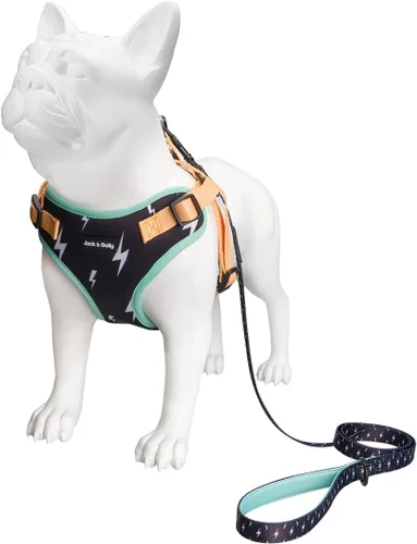 Miniatura 4 de Jack & Bully Arnés para perro, chaleco sin tirones, de neopreno ajustable, suave con malla transpirable, para todo tipo de clima, bulldog francés