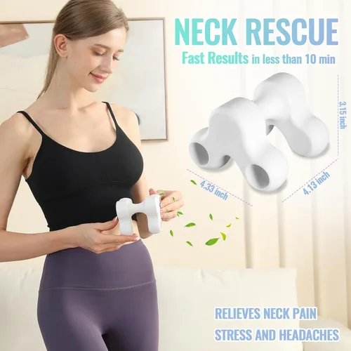 Miniatura 6 de Herramienta de liberación occipital, herramienta de masaje de punto de gatillo, masaje cervical de cuello manual para aliviar el dolor, tejido