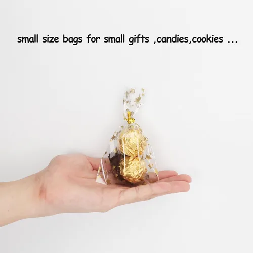 Miniatura 3 de 100 bolsas de regalo con estampado de estrellas de 3 x 5 pulgadas, bolsas de regalo de celofán, bolsas de regalo de celofán, bolsas de regalo