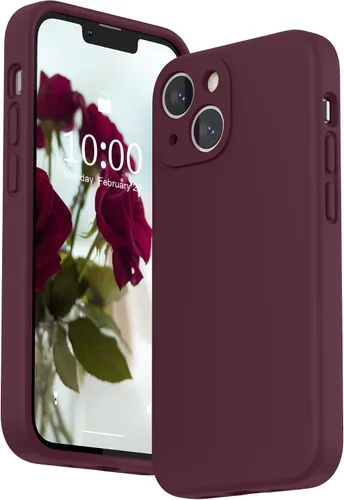 Miniatura 24 de SURPHY Funda compatible con iPhone 13 Mini con protector de pantalla, (protección de cámara y forro de microfibra suave), funda de silicona líquida
