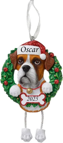 Miniatura 11 de Adorno personalizado para 2025, raza pura de perro Beagle, adorno para árbol de Navidad, decoración profesional personalizada, regalo para cachorro