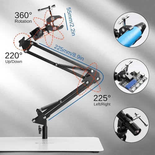 Miniatura 3 de SainSmart Combo magnético de ayuda para soldar, extractor de humos de soldadura y soldadura, estación de soldadura 2 en 1 con soporte para pistola