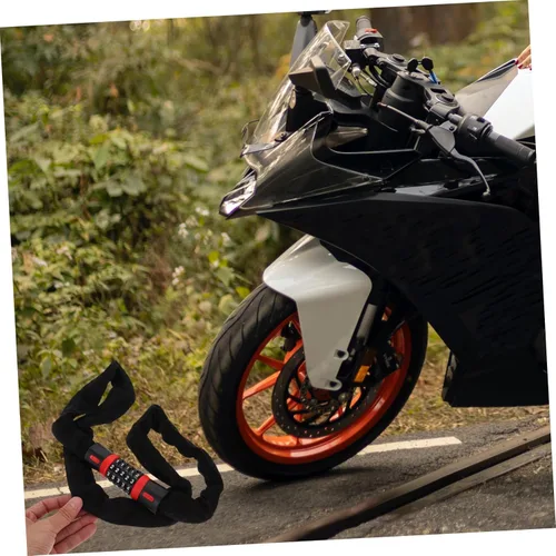 Miniatura 9 de Healifty Carbon Steel Bike Chain Lock Digit Password Anti-Theft Security for Bicycle Mountain Bike Electric Scooter and Portable Lock for Outdoor