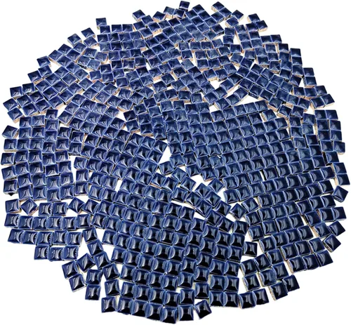 500 piezas / 1.1 libra Azulejos de Mosaico Cuadrados de Cerámica, 0.4 x 0.4 pulgadas Hechos a Mano para Hacer Micro Mosaicos Creativos para Arte DIY