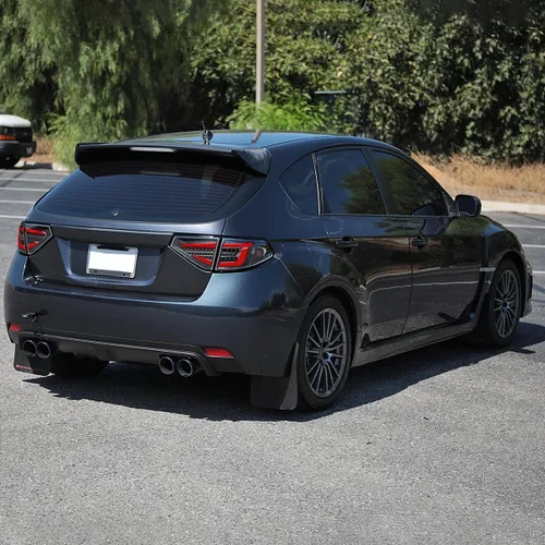 Miniatura 8 de SPEC-D TUNING Luces traseras secuenciales negras con barra LED roja compatible con Subaru Impreza WRX 2008-2014 Hatchback, conjunto de par izquierdo