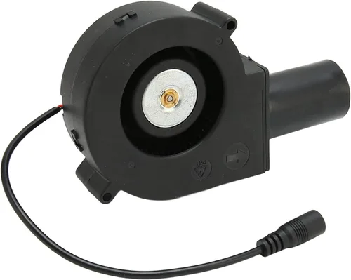 Miniatura 6 de Mini ventilador de 4.724 in, alta velocidad ajustable 110CFM 6000RPM 45dB silencioso ventilador de refrigeración para electrónica DVR módem ABS 4.7
