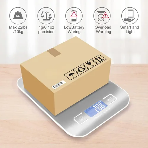 Miniatura 3 de Báscula digital de alimentos de cocina, báscula postal portátil para paquetes de pequeñas empresas, alimentos, productos hechos a mano, líquidos