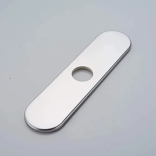 Miniatura 4 de Homevacious 10.2 pulgadas grifo del fregadero del baño o grifo de cocina placa base agujero cubierta placa cromo circular acero inoxidable