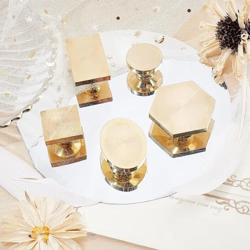 Miniatura 5 de CRASPIRE Sello de cera de repuesto de flor y espada, sello de cera de sellado vintage, cabezas cuadradas, solo sin asa para sobres de cartas