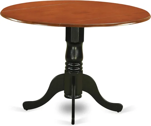 Miniatura 4 de East West Furniture DLNI3-BCH-LC - Juego de comedor de 3 piezas que contiene una mesa de comedor redonda con gotas y 2 sillas tapizadas de piel