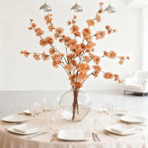 Miniatura 10 de Efavormart - 2 ramas – 42 pulgadas en aerosol de flores de clavel burdeos, ramo de flores de seda – perfecto para mesa, banquete, ceremonias