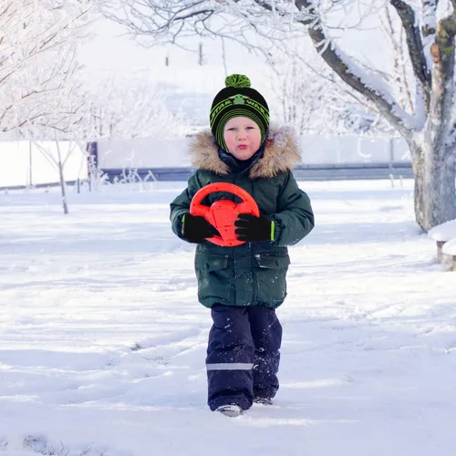 Miniatura 4 de Star Wars Baby Yoda - Gorro de invierno para niños y guantes de nieve o guantes para niños pequeños, 2 unidades, conjunto de guantes suaves y gorro