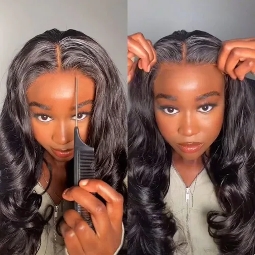 ISEE HAIR Peluca de encaje frontal HD Wear & Go Peluca de encaje sin pegamento, pelucas de encaje de ondas corporales brasileñas para mujeres, sin
