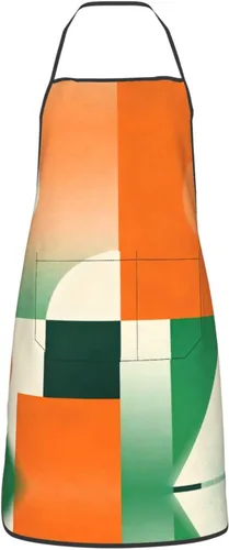 Miniatura 19 de Delantal azul y rosa con bolsillos, delantales resistentes a las gotas de agua para mujeres y hombres, delantal ideal para uso doméstico