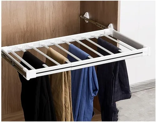 Miniatura 8 de Perchero extraíble para pantalones extensible, perchero extensible para pantalones, perchero para ropa de armario, organizador de armario para Dorado
