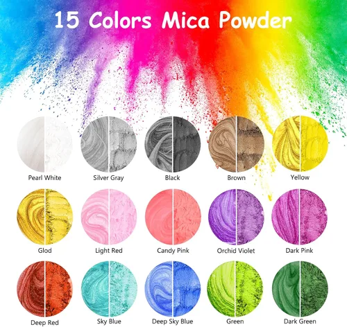 Miniatura 6 de KISREL Resina Epoxi 82oz - Kit de Resina Epoxi Transparente con 15 Pigmentos y 15 Colores de Polvos de Mica - Sin Amarillamiento Sin Burbujas Resina