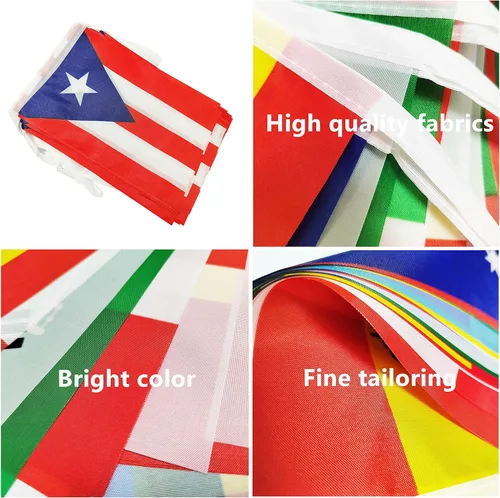 Miniatura 3 de Bandera de Puerto Rico de 100 pies, mini bandera de Puerto Rico pequeña, para decoración de fiestas, tiendas y bares, decoración al aire libre, 76