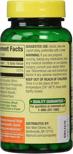 Miniatura 7 de Spring Valley - Zinc 50 mg, 200 unidades de suplemento de zinc Spring Valley es adecuado para la ingesta diaria.
