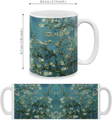 Miniatura 4 de MUGBREW Classic Art - Taza de café de cerámica de almendra Vincent Van Gogh, 11 onzas