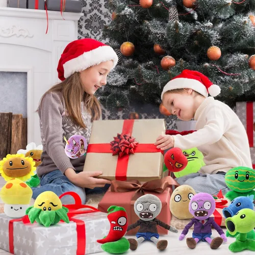 Miniatura 7 de Maikerry 14 piezas de conjuntos de peluches PVZ, juguetes de peluche, figuras suaves, excelentes regalos de cumpleaños para niños y niñas