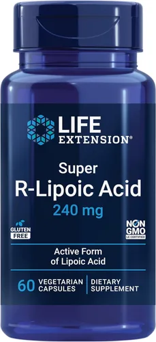 Life Extension Ácido súper R-lipoico – Envejecimiento saludable, defensa del estrés oxidativo – con 240 mg de forma R activa de ácido R-lipoico –