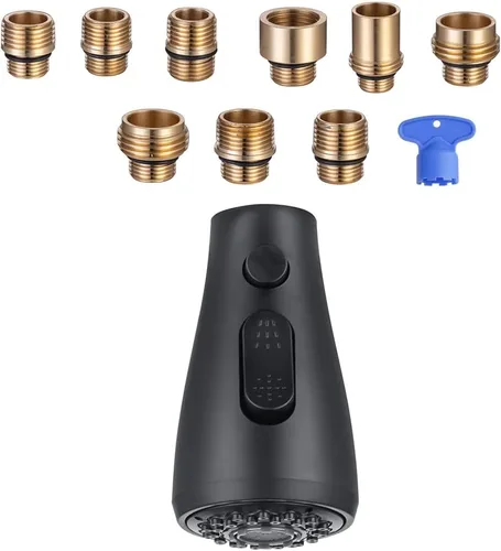 Miniatura 4 de Reemplazo de cabezal de grifo de fregadero de cocina, cabezal rociador de grifo de cocina con 9 adaptadores para Moen, estándar americano, Delta